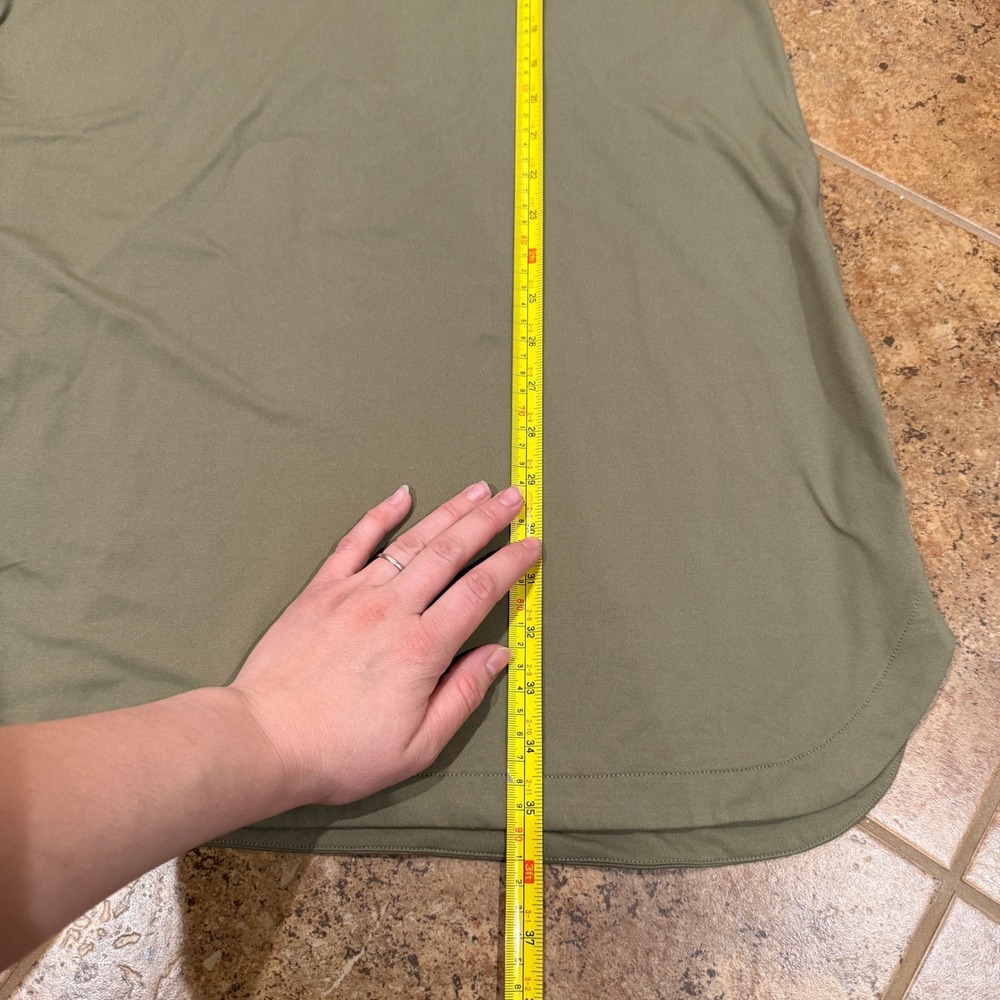 Varley Naples 31.5 Dress Ebony Olive Green Sleeveless Active Mini Dress M NWOT - Picture 5 of 8